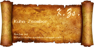 Kuhn Zsombor névjegykártya
